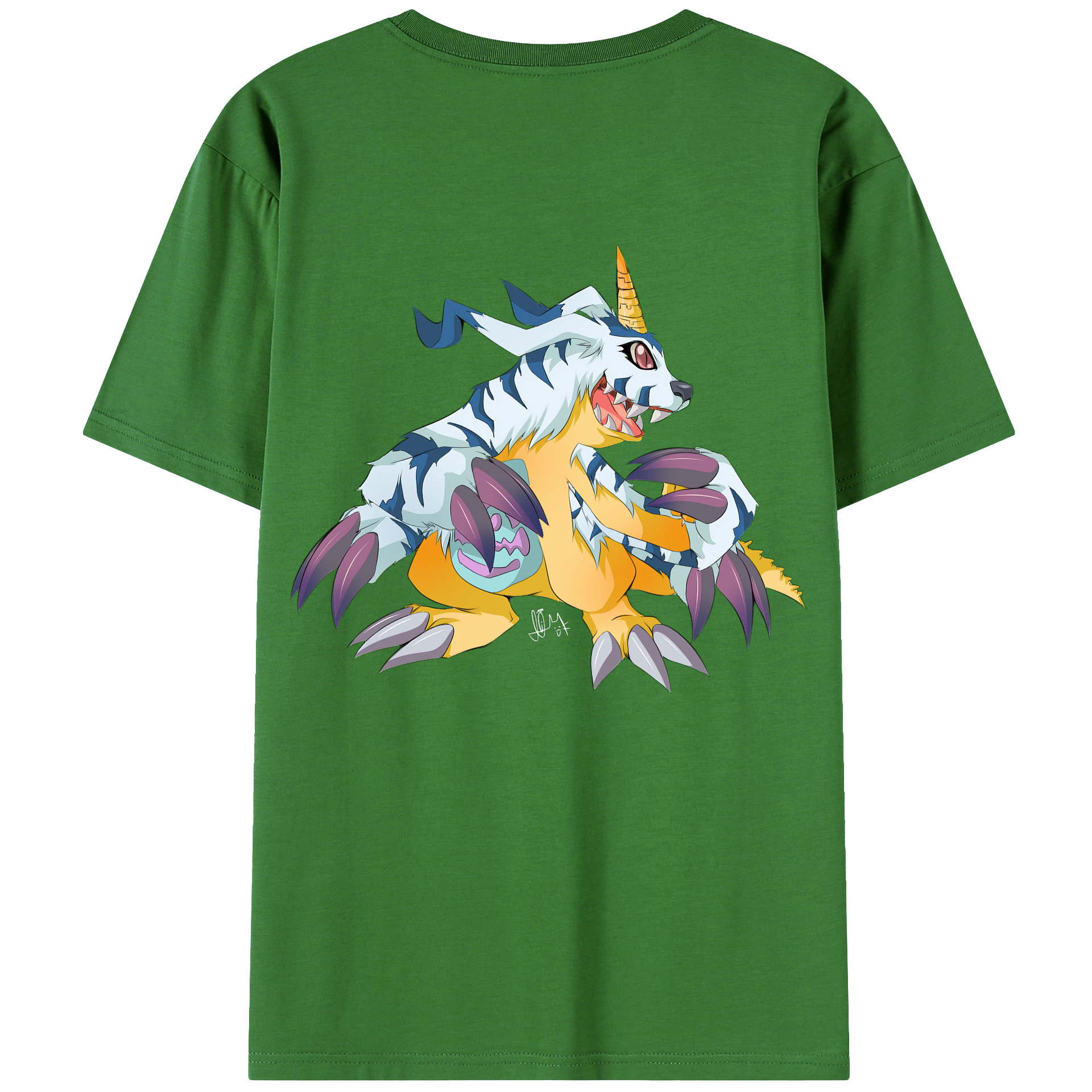 （画像用） Digimon デジタルモンスター/デジモン レディース半袖Tシャツ(バックプリント)
